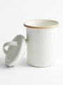 Small Jar Ivory/Beige from Elifle at Couverture & The Garbstore lid