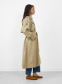 The Luna Trenchcoat from Skall Studio comes in Light Khaki at Couverture & The Garbstore
model side 