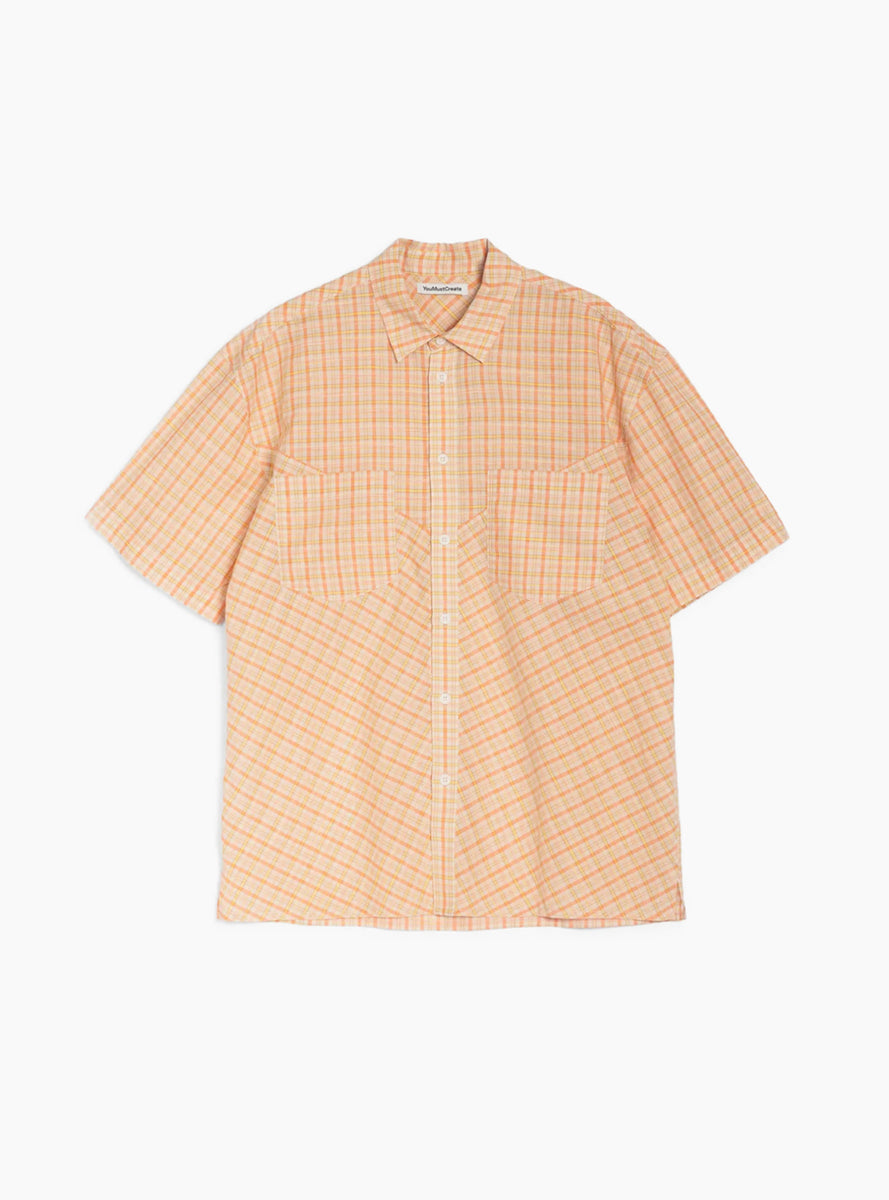 Mitchum Shirt Pink Check by YMC | Couverture & The Garbstore ...