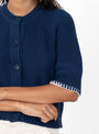 The Kwai Knit Cardigan from YMC comes in Blue at Couverture & The Garbstore
detail