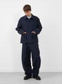The Cotton Linen Construction Jacket from YMC comes in Navy at Couverture & The Garbstore
model front 