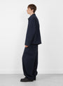 The Cotton Linen Construction Jacket from YMC comes in Navy at Couverture & The Garbstore
model side