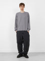 The Perforated Studio Sweatshirt from YMC comes in Grey at Couverture & The Garbstore
model front 