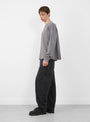 The Perforated Studio Sweatshirt from YMC comes in Grey at Couverture & The Garbstore
model side