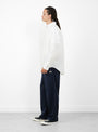 Standard LS Shirt White-White-Stussy modle side at Couverture & The Garbstore