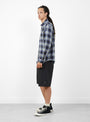 Beach Ombre Plaid Shirt Black-Black-Stussy model side at Couverture & The Garbstore