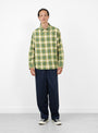 Beach Ombre Plaid Shirt Green-Green-Stussy model front at Couverture & The Garbstore