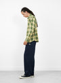 Beach Ombre Plaid Shirt Green-Green-Stussy model side at Couverture & The Garbstore
