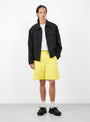 Mechanic Jacket Black-Black-Stussy model fornt at Couverture & The Garbstore