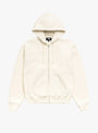 Cursive Applique Zip Hoodie-Natural-Stussy (front) at Couverture & The Garbstore