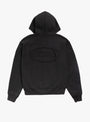 Cursive Applique Zip Hoodie-Black-Stussy (back) at Couverture & The Garbstore