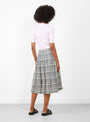 W Rosetta Skirt Charcoal and Off White-Charcoal and Off WhiteYMC(model back) at Couverture & The Garbstore