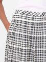 W Rosetta Skirt Charcoal and Off White-Charcoal and Off WhiteYMC(model detail) at Couverture & The Garbstore
