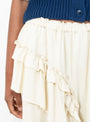 W Draped Skirt Shell-Shell-YMC(model detail) at Couverture & The Garbstore