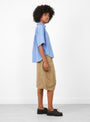 W Eva Shirt Blue Multi-Blue Multi-YMC(model side) at Couverture & The Garbstore
