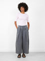W Deadbeat Trouser Charcoal-Charcoal-YMC(model front) at Couverture & The Garbstore