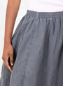 W Parachute Skirt Charcoal-Charcoal-YMC(model detail) at Couverture & The Garbstore