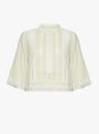 Pippa-Solid-Short-Sleeve-Top-Cream-Cream-Sea-(ghost) at Couverture & The Garbstore