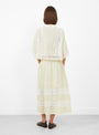 Pippa Solid Short Sleeve Top Cream Cream Sea (model back) at Couverture & The Garbstore