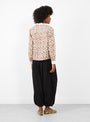 Viera Print Long Sleeve Blouse Multi-Multi-Sea(model back) at Couverture & The Garbstore [pos:3.jpg]