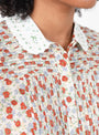 Viera Print Long Sleeve Blouse Multi-Multi-Sea(model detail) at Couverture & The Garbstore [pos:4.jpg]