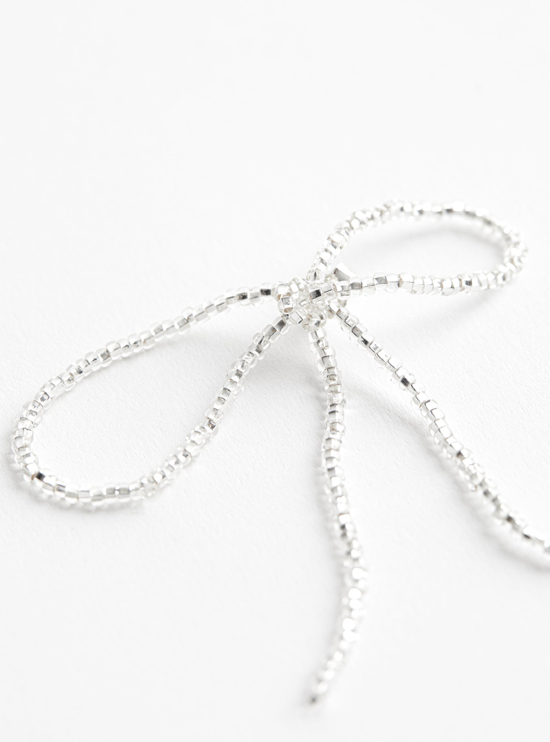 Sad Bow Ear Stick SilverSilverPura Utz (bead detail) at Couverture & The Garbstore