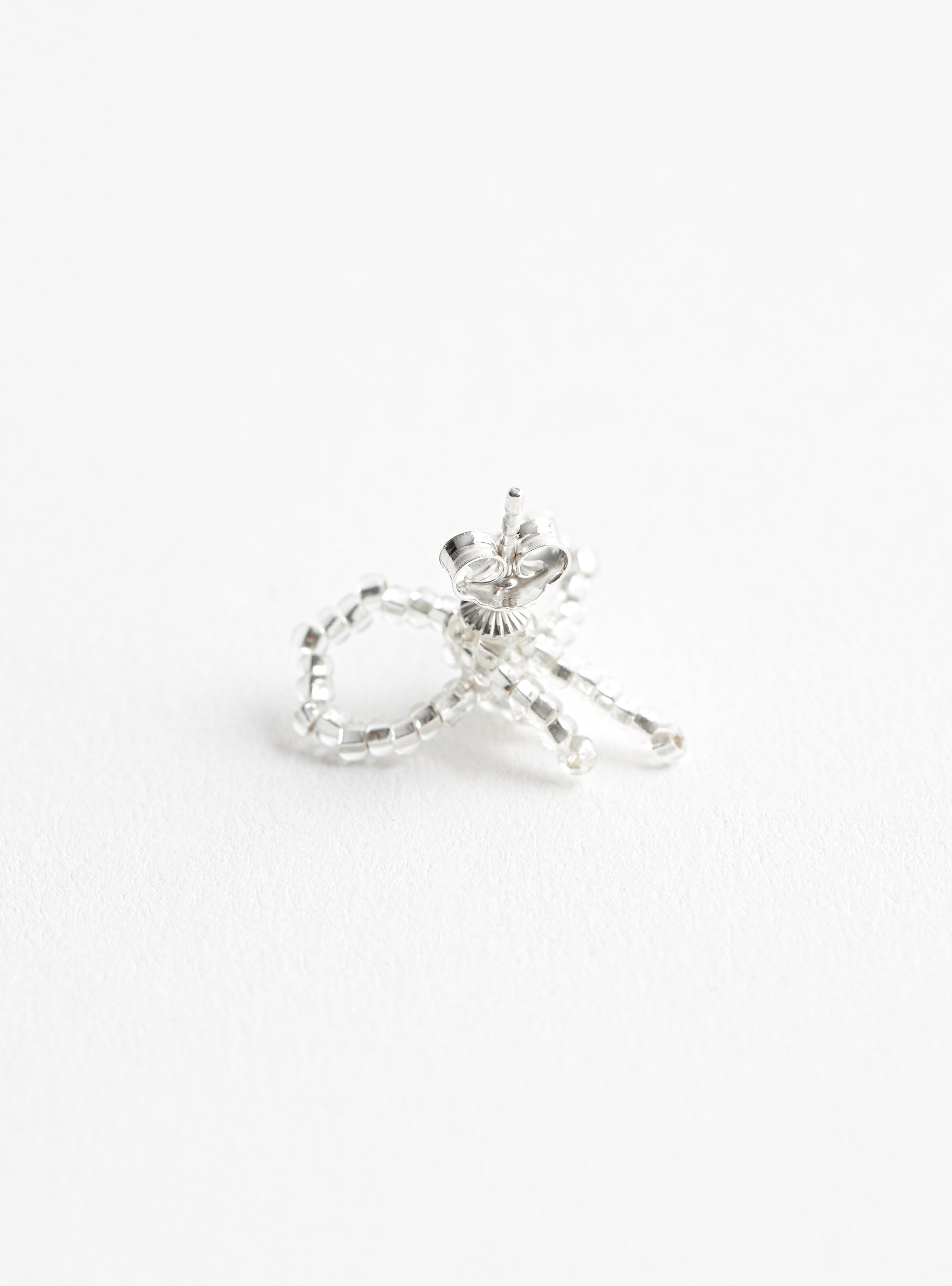 Mini Bow Ear Stick SilverSilverPura Utz (back view) at Couverture & The Garbstore