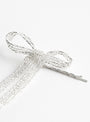 Bow Hair Pin SilverSilverPura Utz (bead deatil) at Couverture & The Garbstore