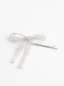 Bow Hair Pin SilverSilverPura Utz (frobt view) at Couverture & The Garbstore