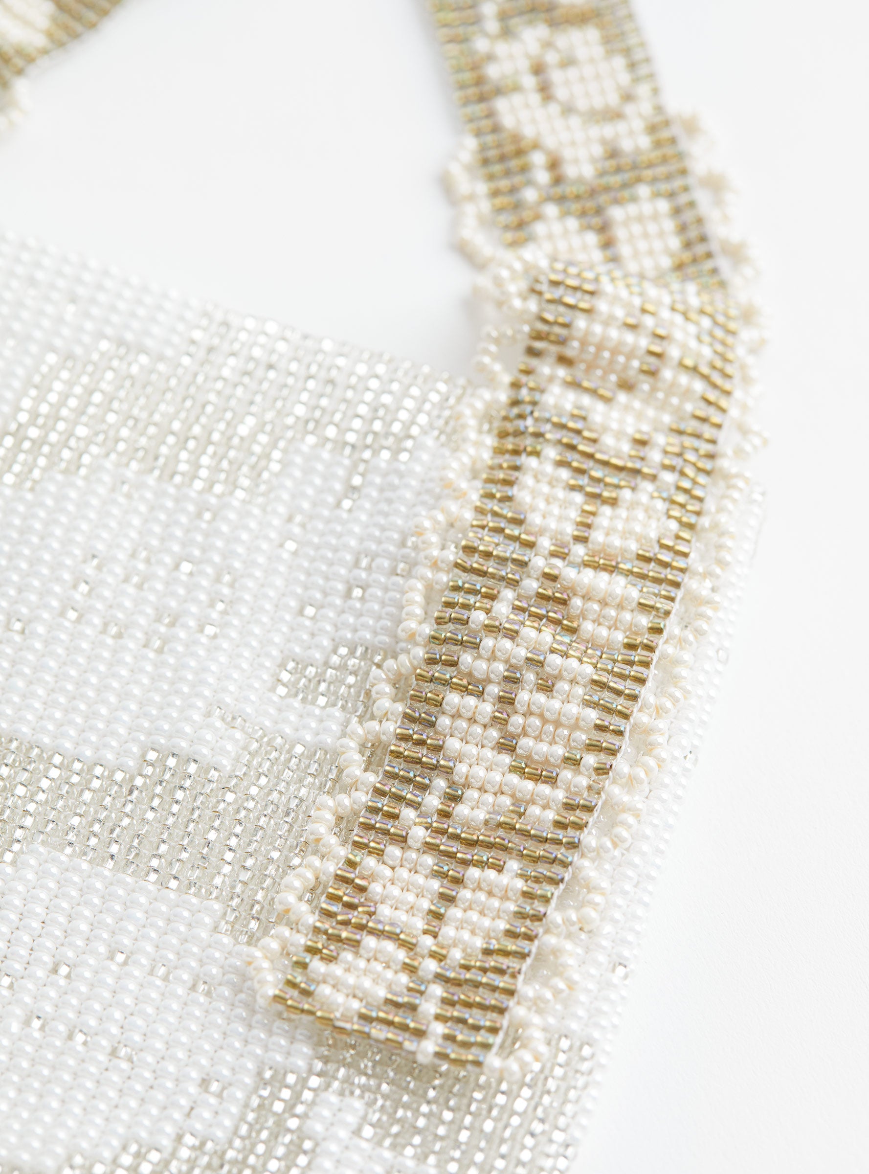 Lace Pouch Cream and SilverCream and SilverPura Utz (strap detail) at Couverture & The Garbstore