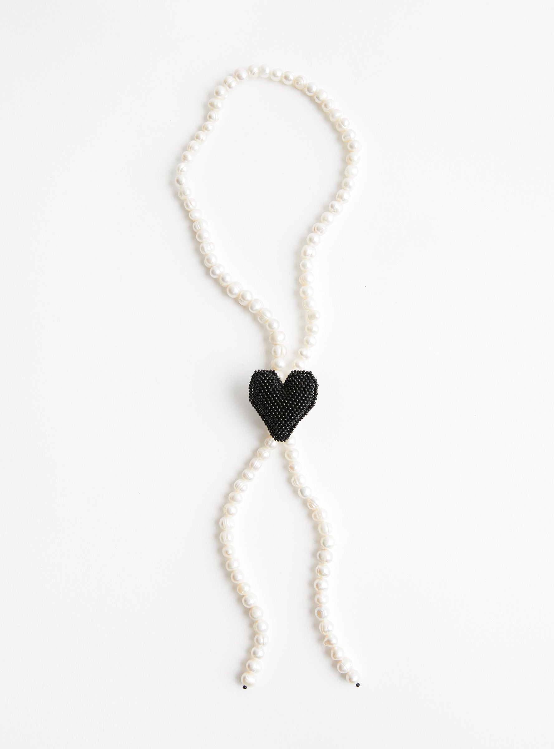 Heart Texas Tie Black and PearlBlack and PearlPura Utz (front view) at Couverture & The Garbstore