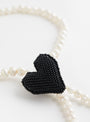 Heart Texas Tie Black and PearlBlack and PearlPura Utz (heart detail) at Couverture & The Garbstore