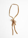 Bow Bolo Necklace BrownBrownPura Utz (front view) at Couverture & The Garbstore