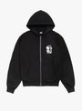 Tall Dice Zip Hoodie-Black-Stussy (front) at Couverture & The Garbstore