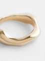 Fine Wavy Ring Gold Plated BrassBrassHR close up at Couverture & The Garbstore
