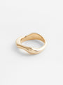 Fine Wavy Ring Gold Plated BrassBrassHR front view at Couverture & The Garbstore