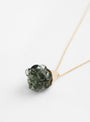 Softly Wrinkled Glass Bead Pendant FogFogHR close up at Couverture & The Garbstore