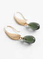 Glass Drop Silver Earrings FogFogHR close up at Couverture & The Garbstore