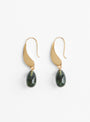 Glass Drop Silver Earrings FogFogHR front view at Couverture & The Garbstore