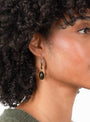 Glass Drop Silver Earrings Fog Fog HR (on model) at Couverture & The Garbstore