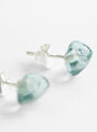 Glass Bead Silver Studs IceIceHR close up at Couverture & The Garbstore