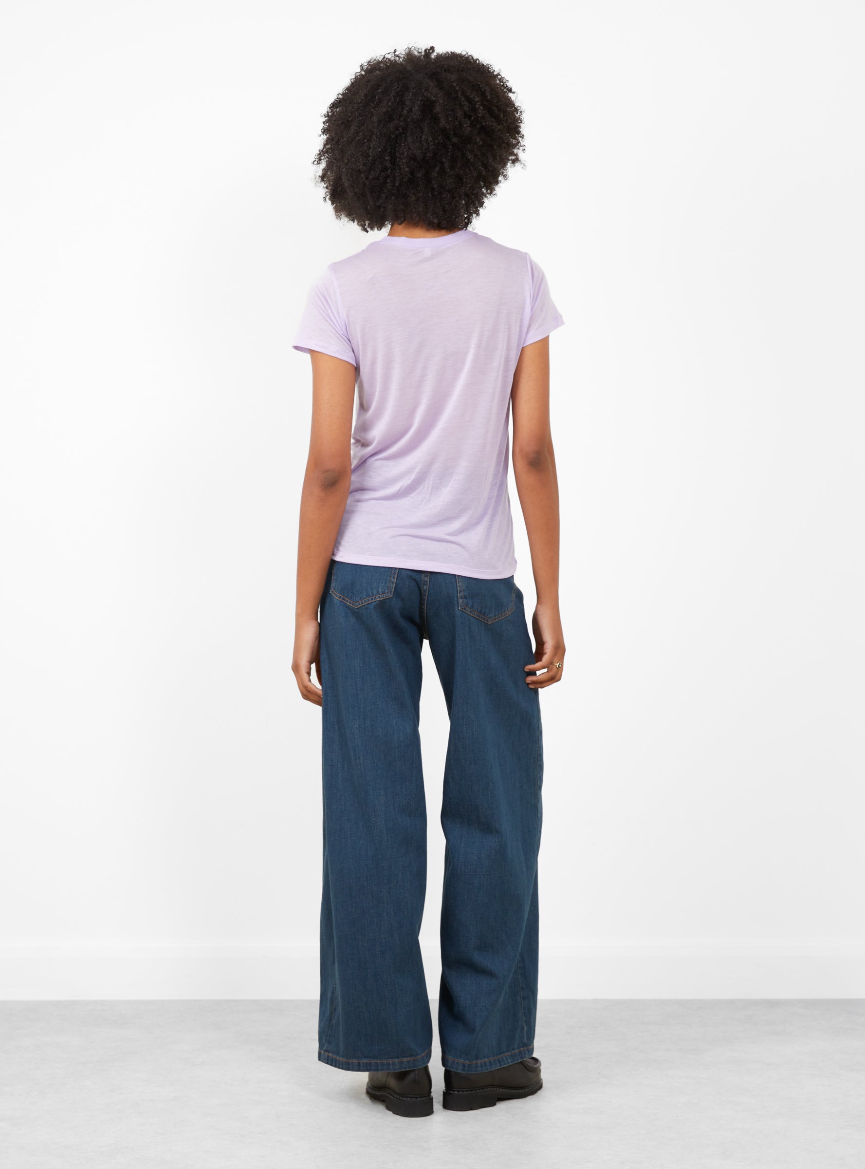 Tee Shirt One PurpleOne PurpleBASE (model back) at Couverture & The Garbstore