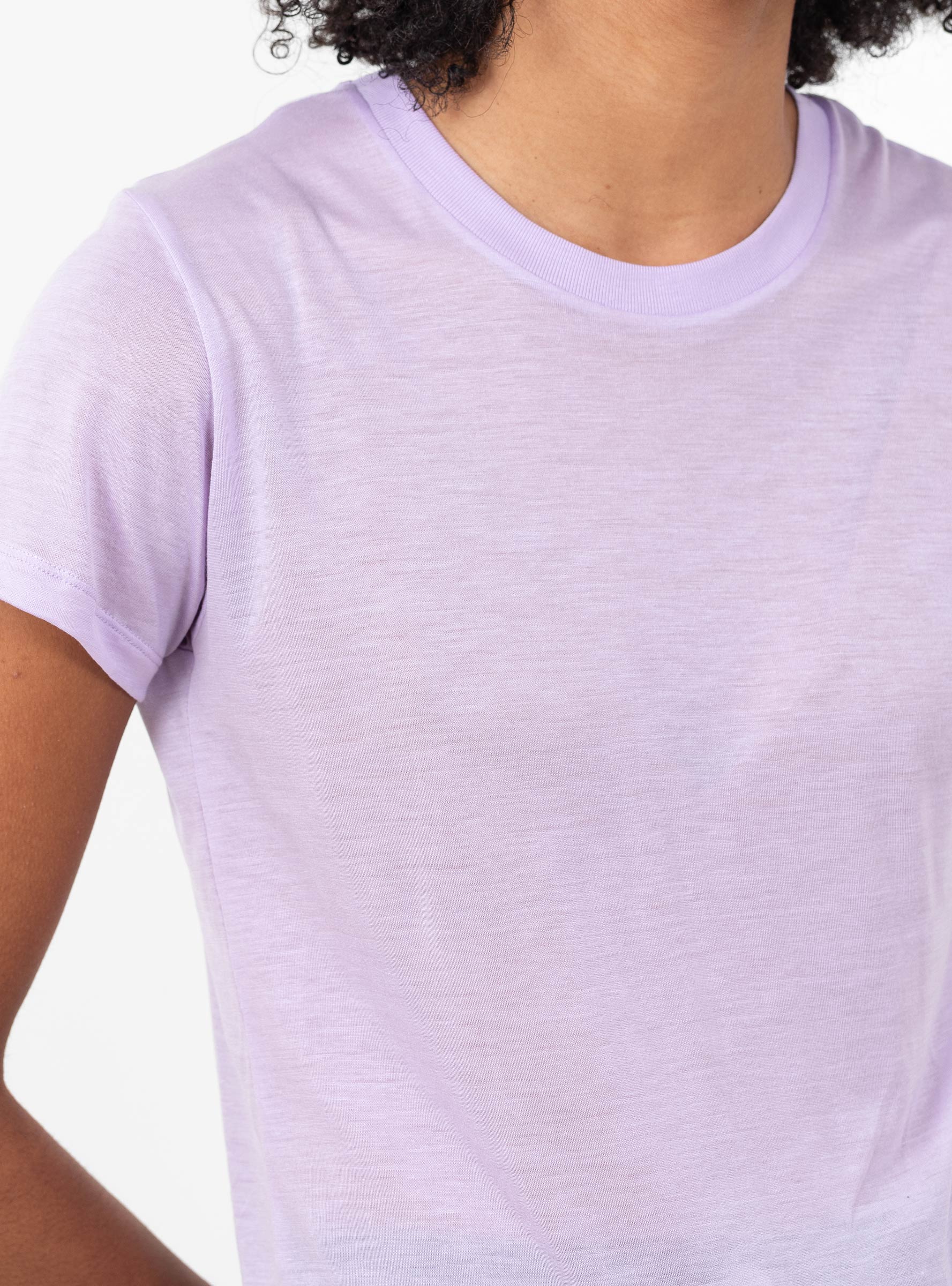 Tee Shirt One PurpleOne PurpleBASE (model detail) at Couverture & The Garbstore