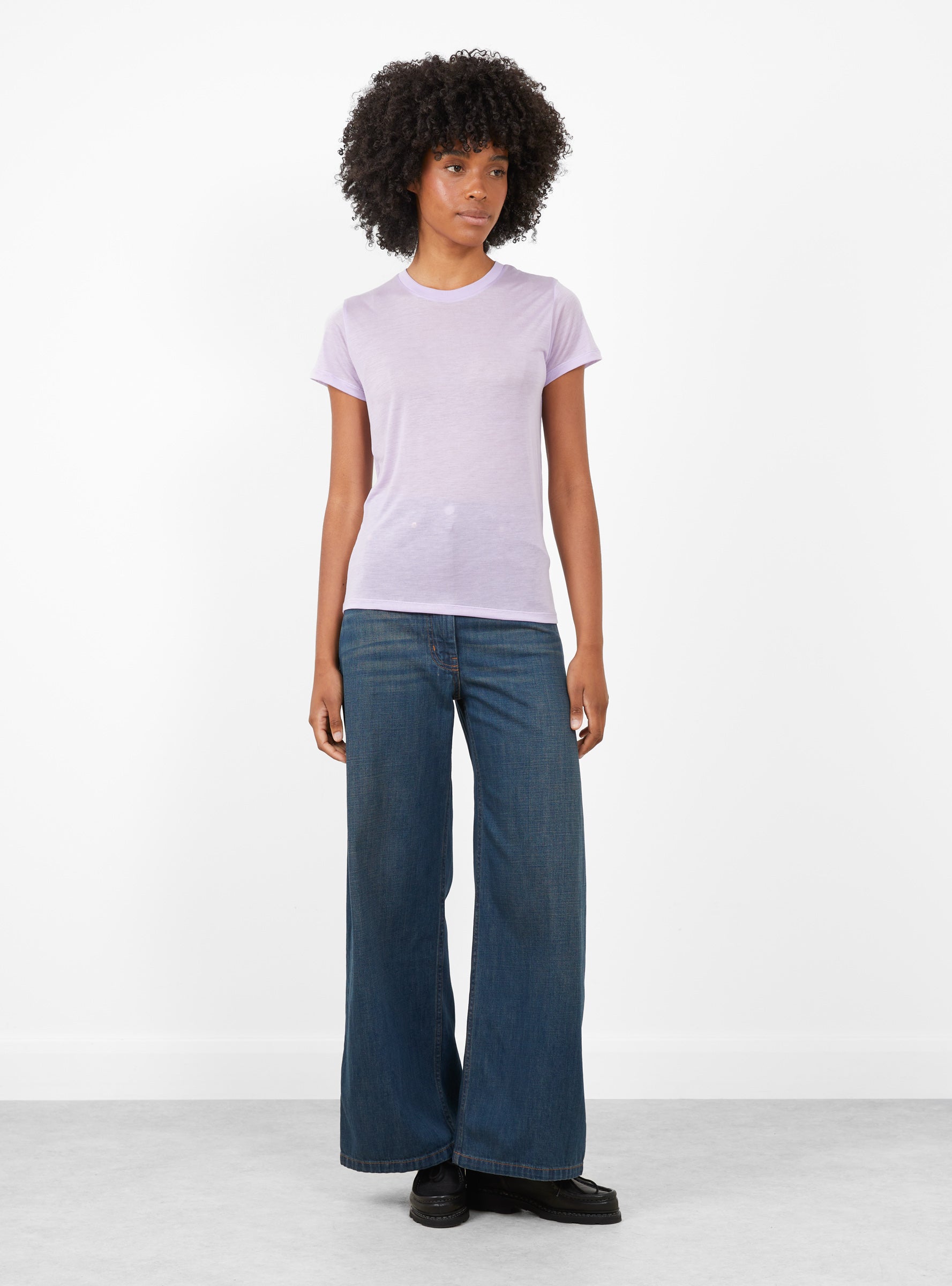 Tee Shirt One PurpleOne PurpleBASE (model front) at Couverture & The Garbstore
