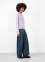 Long Sleeve Tee One PurpleOne PurpleBASE (model side) at Couverture & The Garbstore [pos:3.jpg]