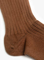 Rib Overankle Socks Nocciola BrownNocciola BrownBASE close up at Couverture & The Garbstore