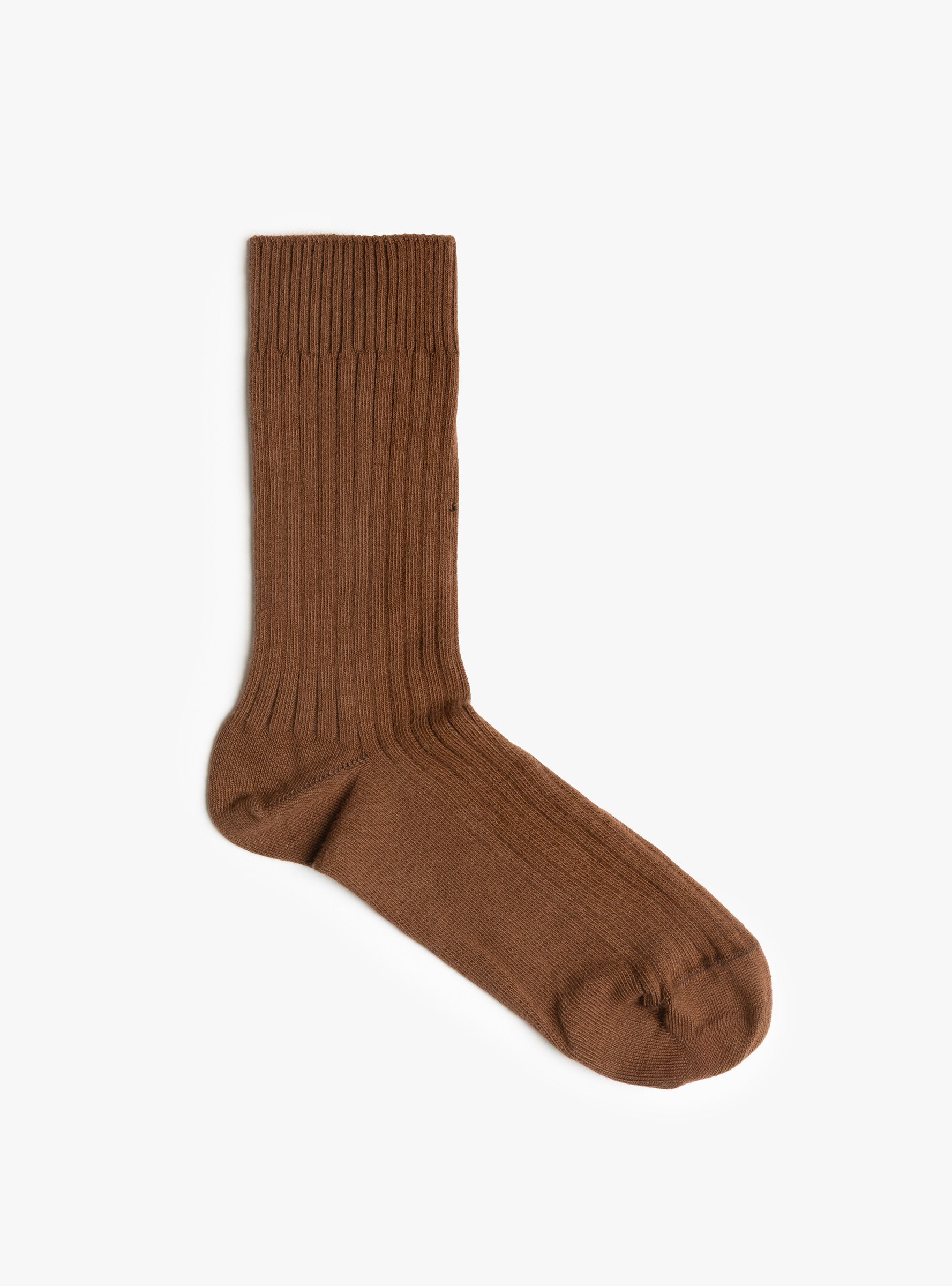 Rib Overankle Socks Nocciola BrownNocciola BrownBASE top view at Couverture & The Garbstore