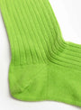 Rib Overankle Socks Spiral GreenSpiral GreenBASE close up at Couverture & The Garbstore