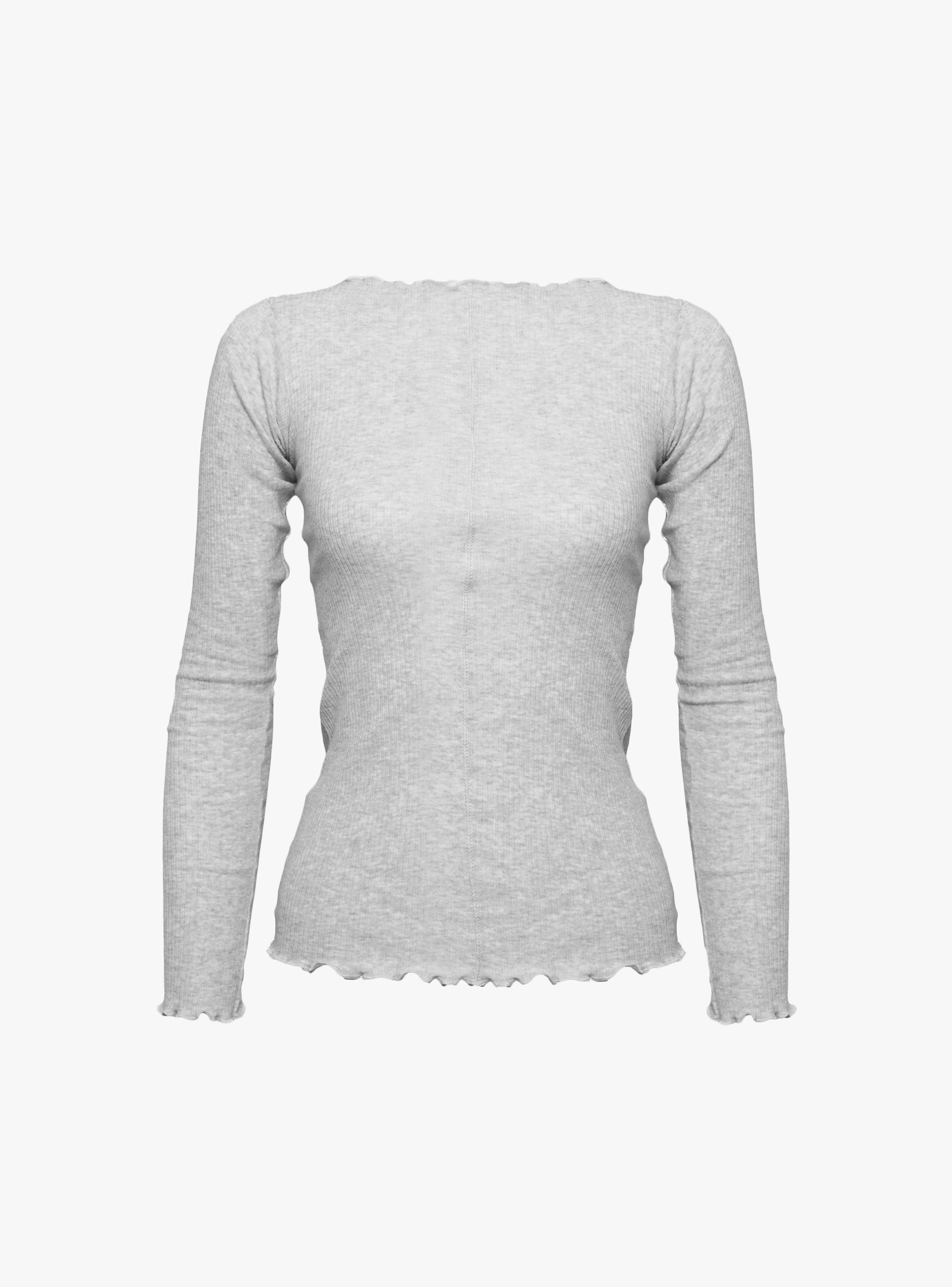 Pama Long Sleeve Grey Melange BASE (ghost front) at Couverture & The Garbstore
