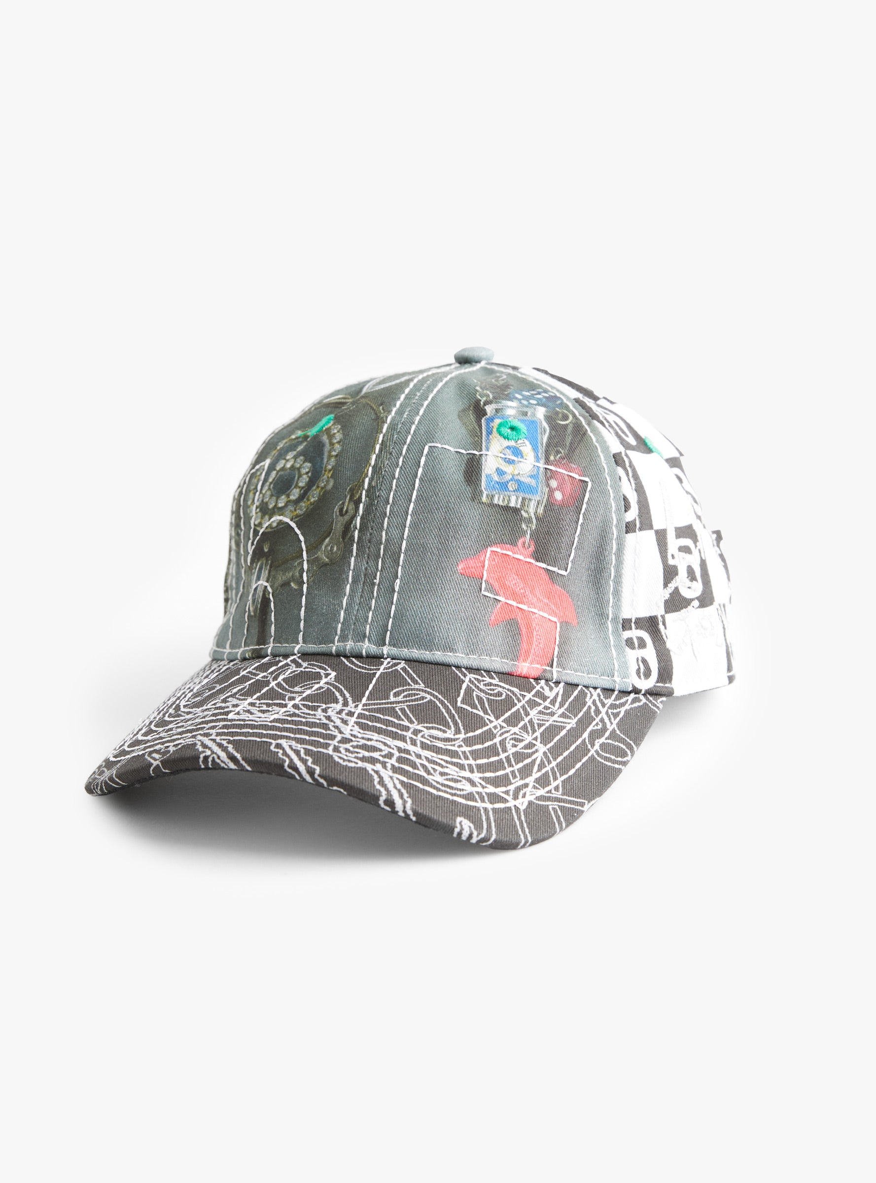 x LEO GON’DO Vapor 6 Panel Cap-Mix Chain & Silver-B.EAUTIFUL close up at Couverture & The Garbstore